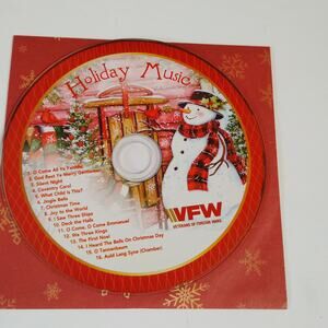 Vintage VFW “Holiday Music” Promo CD w/ Red Sleeve Snowman Artwork Susan Winget